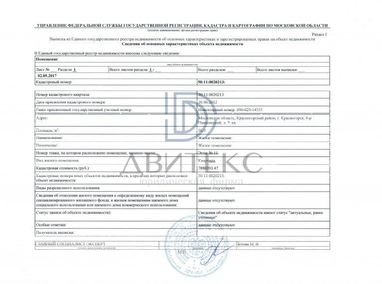 Оформление права собственности на квартиры по адресу: Красногорск